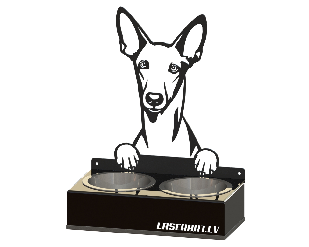 2-Bowl Dog Feeder, Pharaoh Hounds Dog breed, Raised Feeding Station